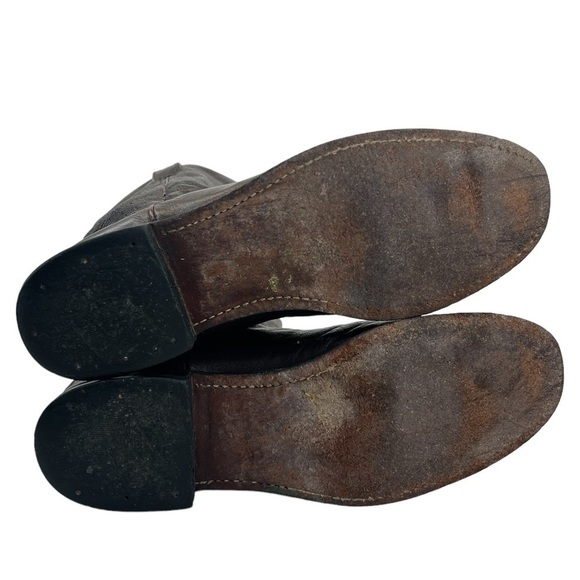 Pecos Bill Men’s Dark Brown Roper Western Cowboy Boots - Picture 13 of 16